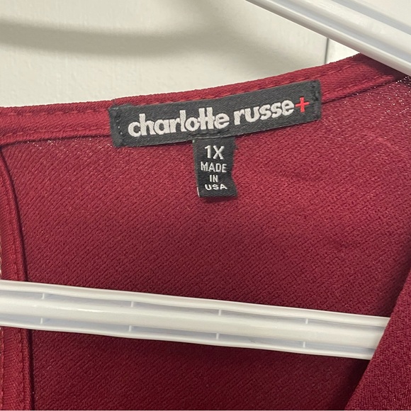 Charlotte Russe Red Peplum Dress 1X - Picture 4 of 4